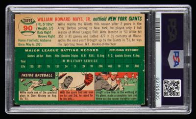 Lot #784 1954 Topps #90 Willie Mays PSA EX 5 - Image 2