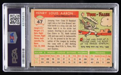 Lot #787 1955 Topps #47 Hank Aaron PSA EX 5 - Image 2