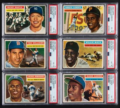 Lot #790 1956 Topps Mid-to-High Grade Complete Set (340) with PSA Graded Stars - Image 1