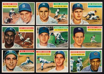 Lot #790 1956 Topps Mid-to-High Grade Complete Set (340) with PSA Graded Stars - Image 2