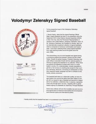 Lot #129 Volodymyr Zelenskyy Signed Baseball - Image 3