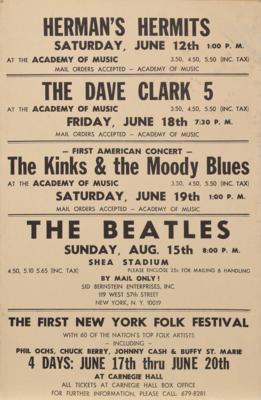 Lot #526 Beatles 1965 Shea Stadium Poster