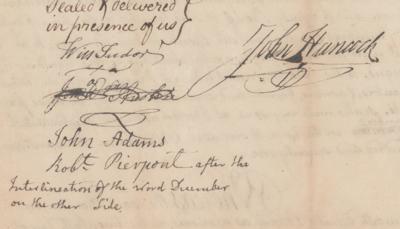 Lot #97 John Hancock and John Adams Document Signed - Image 3