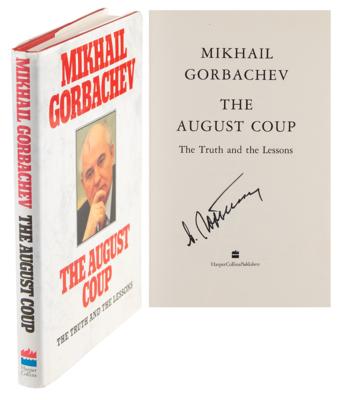 Lot #202 Mikhail Gorbachev Signed Book