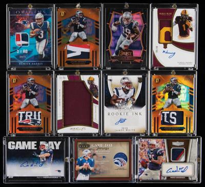 Lot #946 New England Patriots Lot of (26) Autographs and Relics