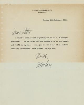 Lot #617 Marlon Brando Typed Letter Signed