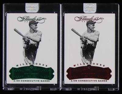 Lot #835 2017 Panini Flawless Lou Gehrig Emerald (4/5) and Ruby (4/15) - Image 1
