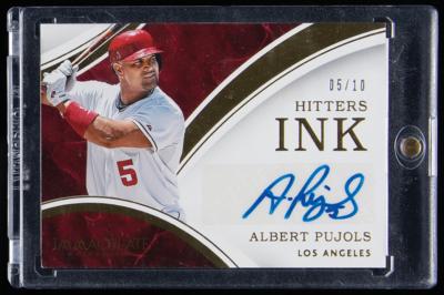 Lot #842 2018 Immaculate Collection Hitters Ink Albert Pujols Autograph (5/10) - Image 1