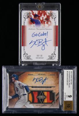 Lot #858 Kris Bryant (2) Autograph/Relic Cards - Image 1