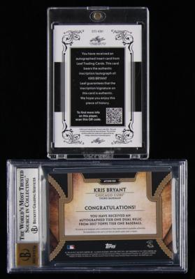 Lot #858 Kris Bryant (2) Autograph/Relic Cards - Image 2