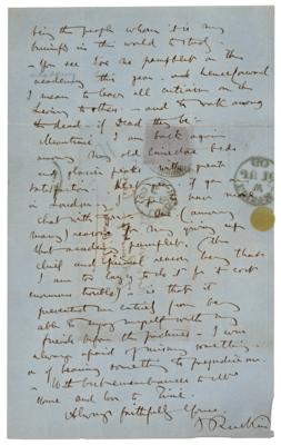 Lot #514 John Ruskin Autograph Letter Signed - Image 2