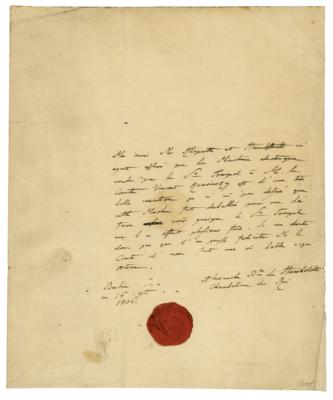 Lot #122 Alexander von Humboldt Autograph Letter Signed