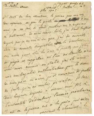 Lot #517 Madame de Stael Autograph Letter Signed