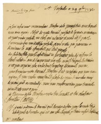 Lot #374 Charles Eugène Gabriel de La Croix, Marquis de Castries Autograph Letter Signed