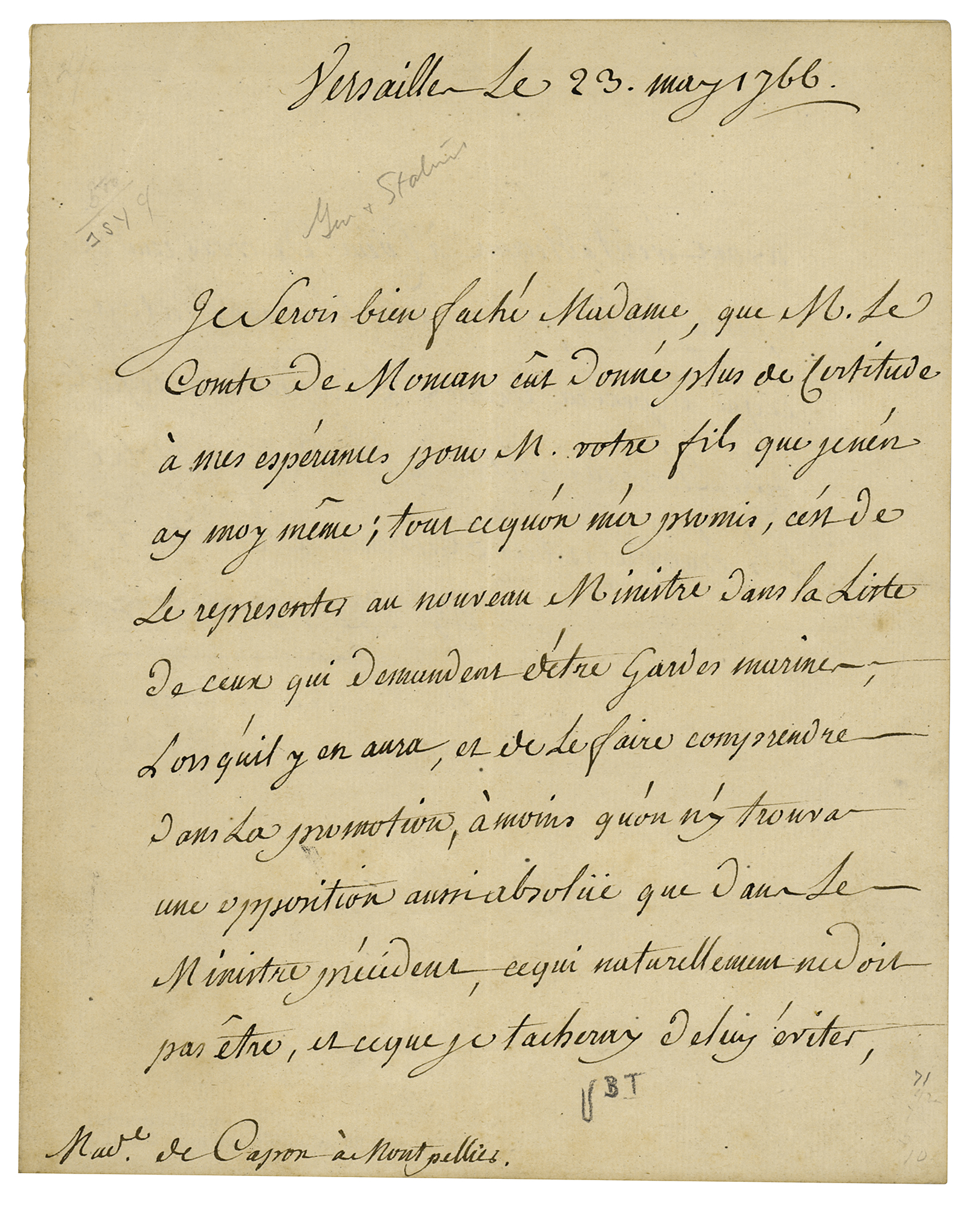 Lot #156 Charles Juste de Beauvau, Prince of Craon Letter Signed