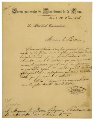 Lot #379 Georges Mouton, comte de Lobau Letter Signed - Image 1