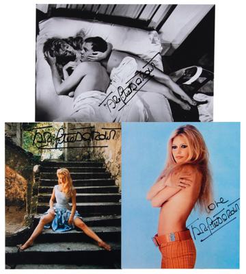 Lot #636 Brigitte Bardot (3) Signed Photographs