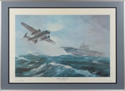 Lot #359 Doolittle's Raiders Signed Lithograph and Multi-Signed Companion Sheet
