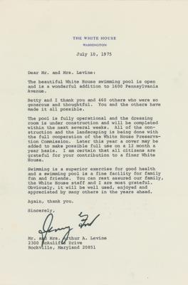 Lot #57 Gerald Ford Typed Letter Signed as President