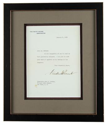 Lot #90 Franklin D. Roosevelt Typed Letter Signed as President - Image 2