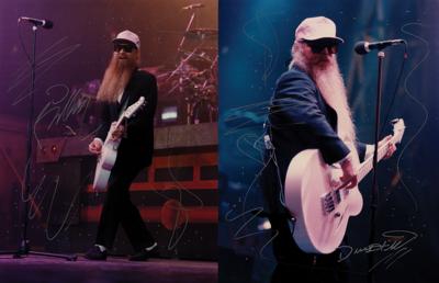 Lot #604 ZZ Top (2) Signed Photographs