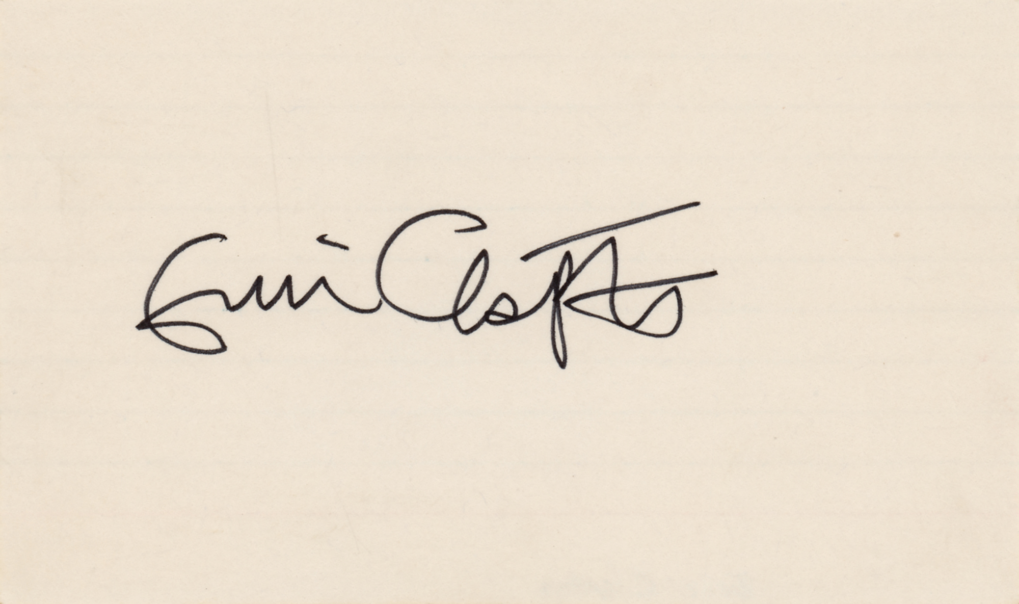 Lot #561 Eric Clapton Signature