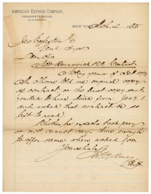 Lot #193 James C. Fargo Letter Signed - Image 1