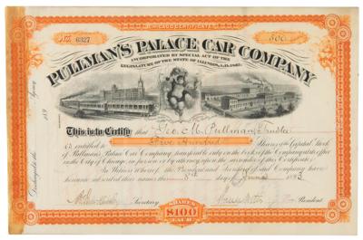 Lot #273 George Pullman Signed Stock Certificate - Image 1