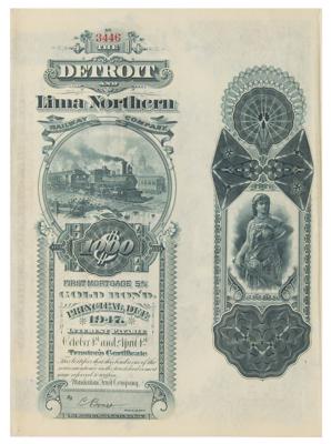 Lot #323 The Detroit and Lima Northern Railway Company Bond - Image 3