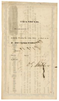 Lot #340 St. John's Railway Company Stock Certificate - Image 2