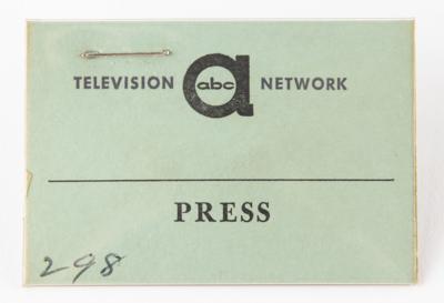 Lot #70 John F. Kennedy: Kennedy/Nixon Debate Press Badge and (8) Campaign Pins - Image 1