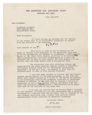 Lot #119 Albert Einstein Typed Letter Signed