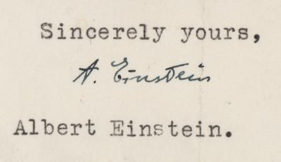 Lot #119 Albert Einstein Typed Letter Signed - Image 3