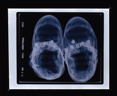 Lot #402 Neil Armstrong EVA Spacesuit Boots X-Ray