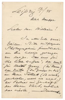 Lot #522 Edvard Grieg Autograph Letter Signed - Image 1