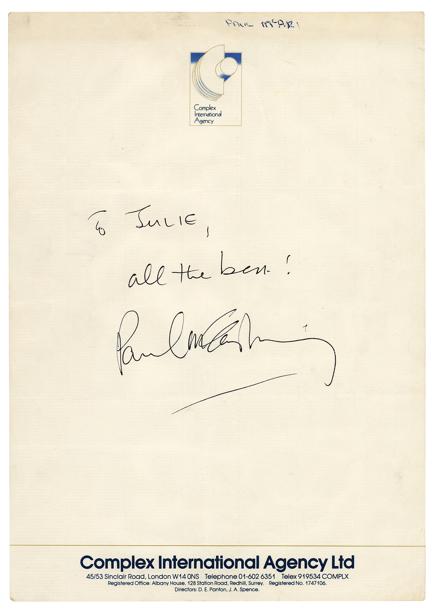 Paul McCartney Signature, Brands of the World™