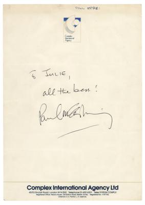 Lot #557 Beatles: Paul McCartney Signature
