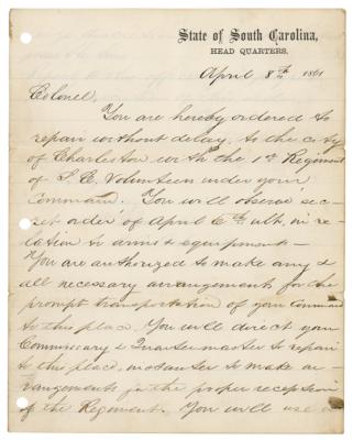 Lot #345 States Rights Gist Letter Signed