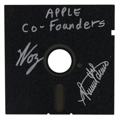 Lot #146 Apple: Wozniak and Wayne Signed Floppy Disk