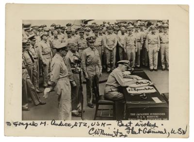 Lot #381 Chester Nimitz Signed Photograph