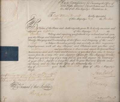 Lot #250 John Montagu, Earl of Sandwich Document Signed