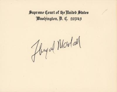 Lot #240 Thurgood Marshall Signature