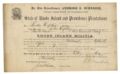 Lot #356 Ambrose E. Burnside Document Signed