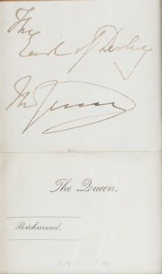 Lot #274 Queen Victoria Signature - Image 2