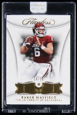 Lot #933 2018 Panini Flawless Baker Mayfield Diamond (16/20) - Image 1