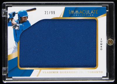 Lot #846 2018 Immaculate Collection Vladimir Guerrero Jr. Player-Used Jumbo Swatch (21/99) - Image 1