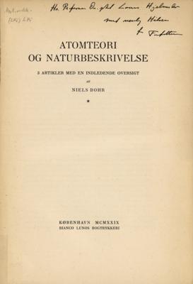 Lot #115 Niels Bohr Signed 1929 Booklet: 'Atomic