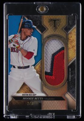 Lot #841 2017 Topps Triple Threads Unity Jumbo Relic Mookie Betts Patch (2/3) - Image 1