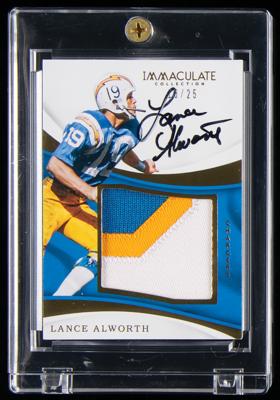 Lot #922 2017 Immaculate Collection Lance Alworth Autograph/Jumbo Patch (13/25) - Image 1