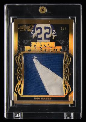 Lot #923 2017 Leaf Q Patch Perfect Bob Hayes Jumbo Game-Used Patch (1/1) - Image 1